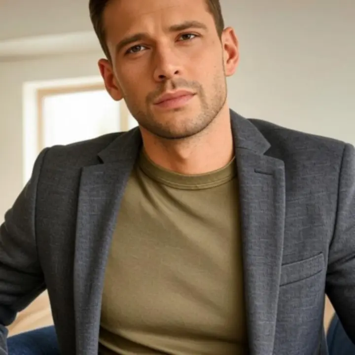 Elegancko ubrany mężczyzna w nowoczesnej stylizacji MeskiStyl